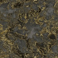 Debona Liquid Marble Swirls Metallic Glitzer Tapete Schwarz/Gold 6357