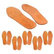 Brown Leather Shoe Insoles 6 Pairs Ultra Thin Durable Absorbent Comfort Fit