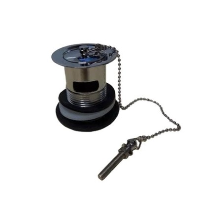 1 1/4'' verchromt Schlitz Messing Waschtisch Ablauf, Stopfen, Kette & Strebe
