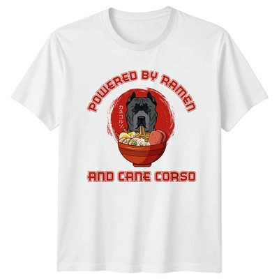 Powered By Ramen And Cane T-Shirt Cane Corso Hund Geburtstag