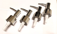 Seifenpumpe 4St. Pumpenkopf Gewinde 28 mm Silber Flasche Bad Seifenspender Neu