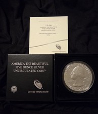 America the Beautiful 2014 5oz Silver Uncirculated Coin Arches U.S. Mint