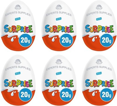 6 Stück NewKinder Überraschung Ostereier - Milchschokolade mit lustigem Überraschungsspielzeug