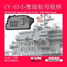 1/700 US Kitty Hawk Class Aircraft Carrier Island Superstructure for CV-63