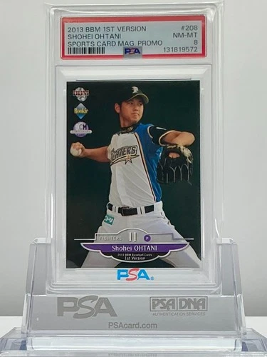 SHOHEI OHTANI 2013BBM 1ST VERSION 〝Purple Wing〟#208 PSA8! ROOKIE CARD!LOWPOP!