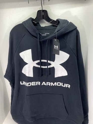 Under Armour Rival Fleece Hoodie Sweatshirt Men Size XL Black Pullover NWT - Picture 13 of 13