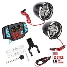 Motorcycle Speakers - Audio Sound System with Amplifier, BT MP3 Player, USB 