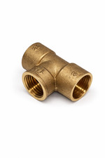 2x 22MM x 22MM x 1/2" Brass Reducing Branch Tee Compression x Female BSP