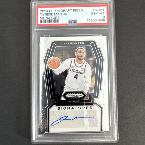 Tyrese Martin UConn Basketball Panini Prizm Rookie Autograph Card Auto PSA 10