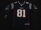 Aaron Hernandez #81 New England Patriots Game Men's onField Jersey Navy Blue