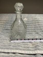 Vintage Glass Bourbon Whiskey Liquor Decanter With Stopper