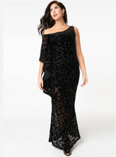 Unique Vintage Amoret Velvet Leopard Print 70's Kaftan Dress Size Small