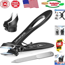 Black Toenail Clippers for Seniors - Effortless Cuts for Thick Nails