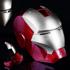 Casco Iron Man MK portatile automatico maschera LED Marvel Avengers decorazione cosplay