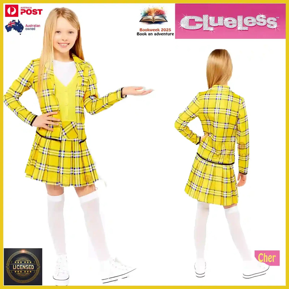 CLUELESS Costume Cher Horowitz 90s School Girl Child Book Week