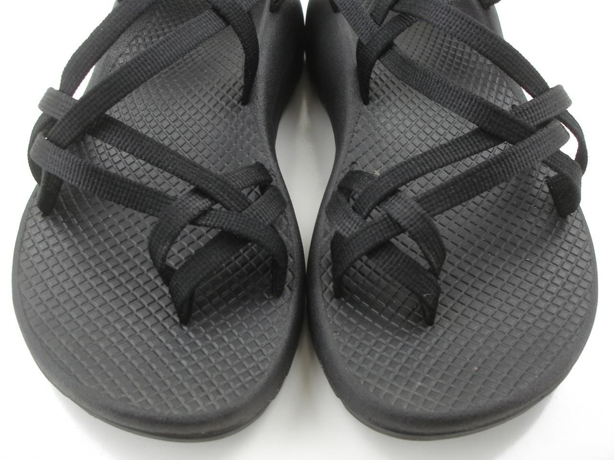 Womens 7 M Chaco ZX2 ZX/2 Classic Sandals Toe Loop Black Slingback