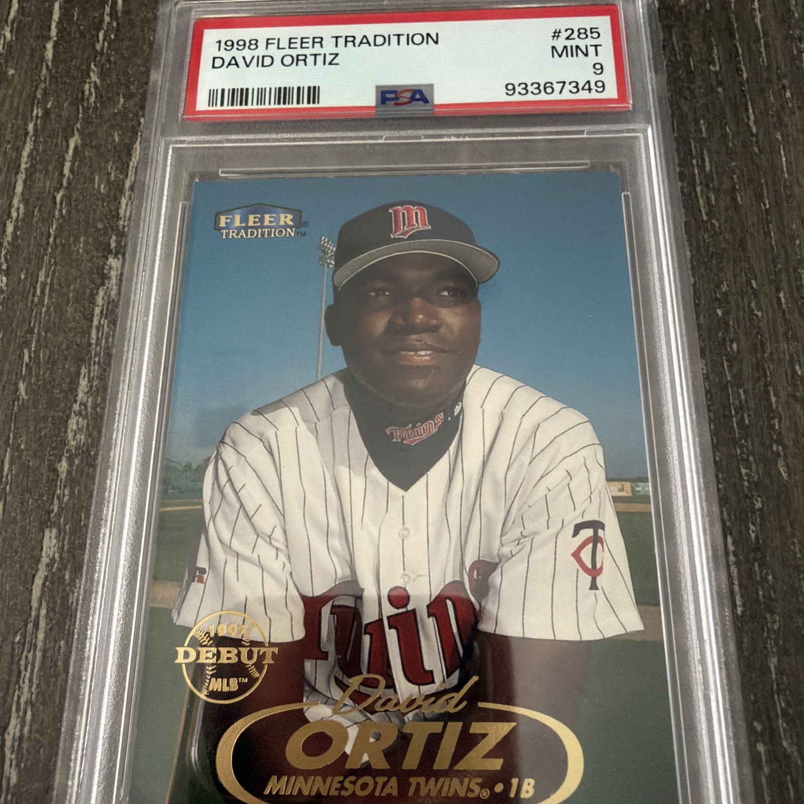 1998 Fleer Tradition David Ortiz Card #285 PSA 9 view 5