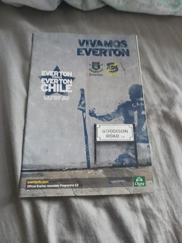 Everton Matchday Programe 2010 Versus Everton Chile