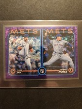 Jay & Núñez 2024 Topps Update Series Rookie Combos Purple Foil US82 13/799 (RC)