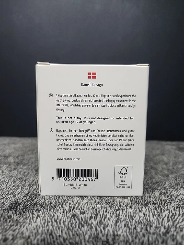 Hoptimist Bumble S, Pequeno, Menino M. Olhos Alegres, Decoração / Ideia de Jogo, Branco - Imagem 2 de 4