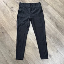 Assets by Spanx Leggings Womens 1X Black High Rise Shaping Ponte Plus Pull On