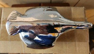 1928 1931 model A ford quail radiator cap ornament With Original Thurmo Glass!