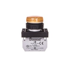 B Signal Lamp with LED, 12-30V AC/DC, Yellow T0-B080XS