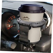Car Cup Holder with Hook, Adjustable Car Air Vent Cup Mount, Black/Gray