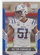 2021 Victor Dimukeje Score ROOKIE ARTIST'S PROOF Foil Parallel /35 - #397 Duke