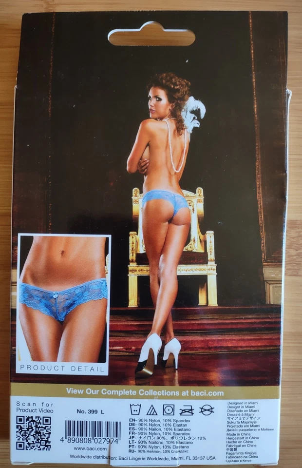 LOTE DE 2 pantalones cortos "botín corto" de encaje de tiro bajo 1 rojo y 1 azul grande Foto 4 de 4