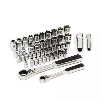 #ad #ad Pass Thru 1 4 In. and 3 8 In. Drive 6 Point Sae Metric Mechanics Tool Set 46 Pi $93.34