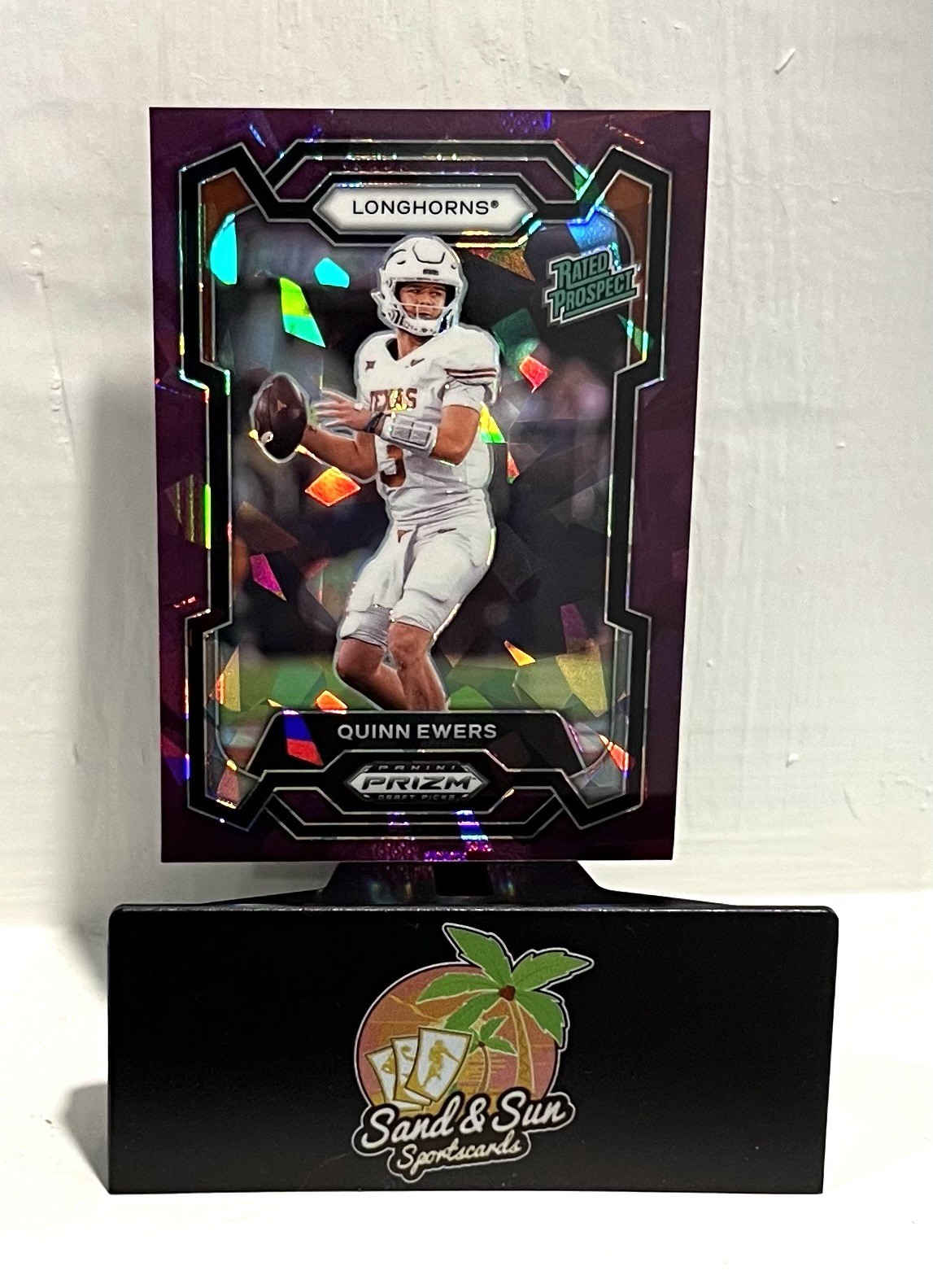 Quinn Ewers 2024 Panini Prizm Draft Picks Purple Ice Rated Prospect /149