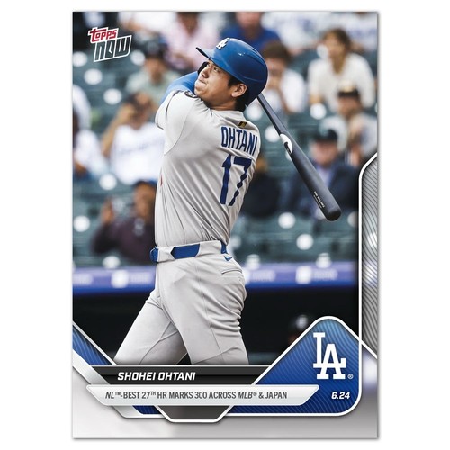 Shohei Ohtani 27th HR 300th MLB & Japan 2025 MLB Topps NOW Card 346 