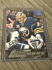2015-16 Linus Ullmark Upper Deck Young Guns #472 Rookie Card Ottawa Senators. rookie card picture