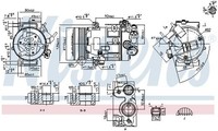 Nissens Kompressor, Klimaanlage 890420 FüR CitroËN DS Peugeot