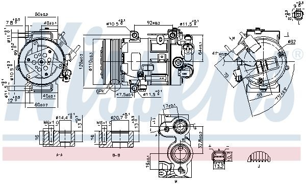 Nissens Kompressor, Klimaanlage 890420 FüR CitroËN DS Peugeot-image