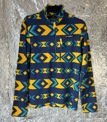 Berghaus Prismenmuster Trango Fleece Geo Azteken/Clematis - halber Reißverschluss - groß
