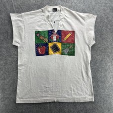Vintage Screen Stars Shirt Mens XL White School Teacher Graphic 90s Made USA