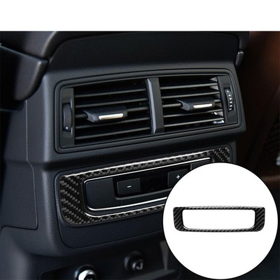 Carbon Fiber Interior Rear Climate Console Cover Trim For Audi Q7 2016-19 Type A