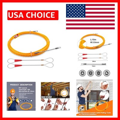 10m Lightweight Electrical Fish Tape 3.0mm Wire Puller - Quick & Hassle-Free Use