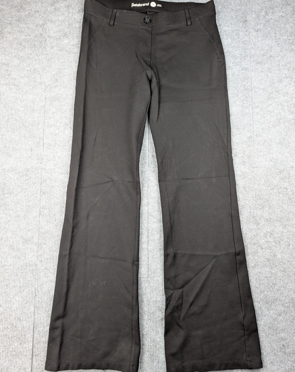 Betabrand Pull On Trouser Pants Womens Medium Flared Career Capsule Stretch Boot