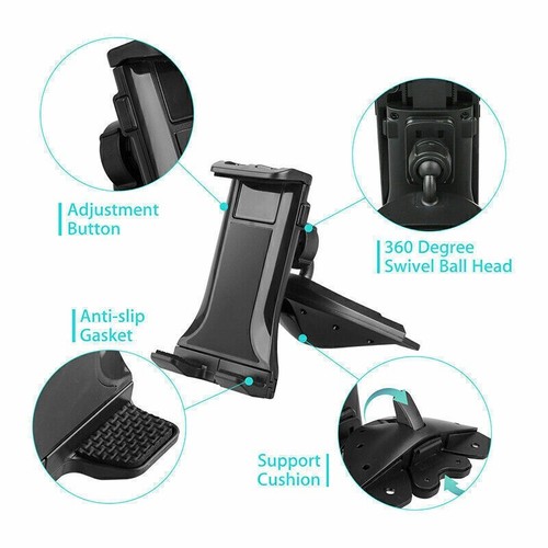 Portable Universal Car Phone Mount Holder for 4"-12" iPad Galaxy Tab Tablet GPS - Picture 2 of 7