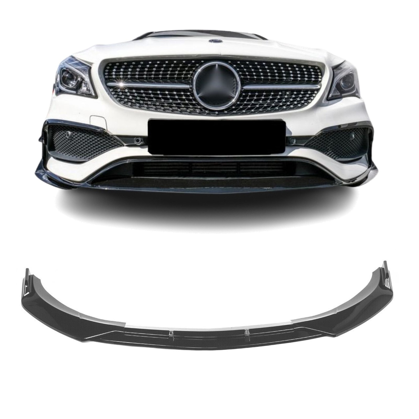 New Front Spoiler Fits for Mercedes Cla W117 C117, Spoiler Lip Splitter Ansat