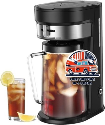 Cafetera Y Tetera Eléctrica Para Té Helado Jarra 2.5 Cuartos De Acero Inoxidable