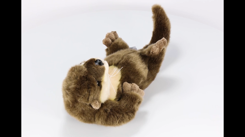 Carl Dick lontra sdraiata, circa 22 cm 1821001 peluche, peluche - Video 1 di 1
