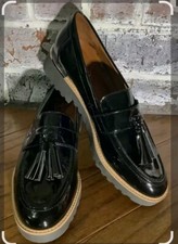 Franco Sarto Women's L-Carolynn Lug Sole Loafers 8.5M ONCE  