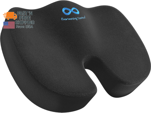 Doctor Recommended Memory Foam Seat Cushion for Office Chairs & Car Seat - Ergon