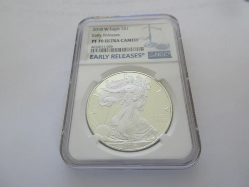 2018-W American Silver Eagle Proof NGC PF 70 Ultra Cameo Early Release Lot of 10