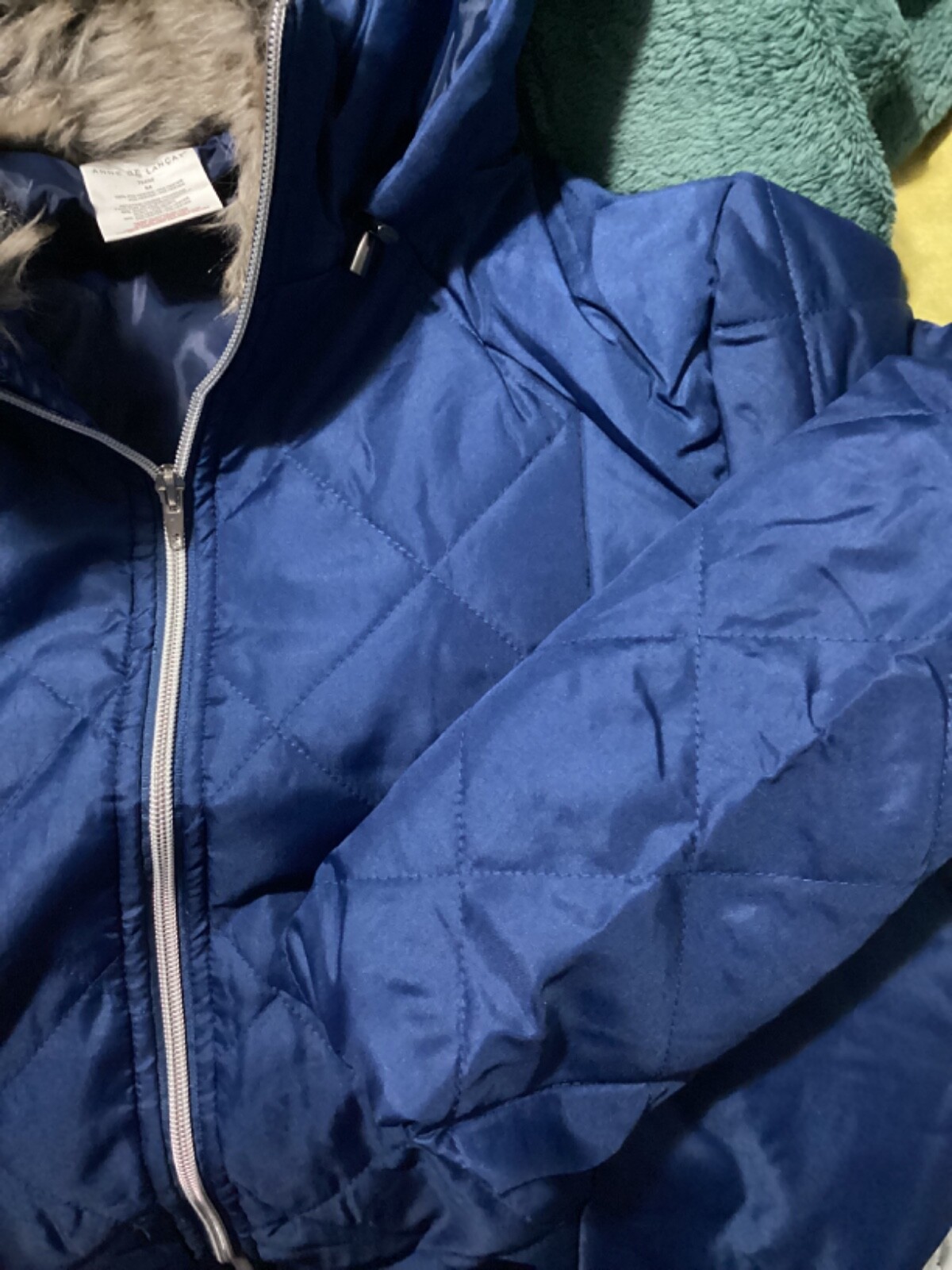 🎅🏻NEW LADIES WOMENS LIGHTWEIGHT QUILTED BLUE JACKET COAT UK M MEDIUM
