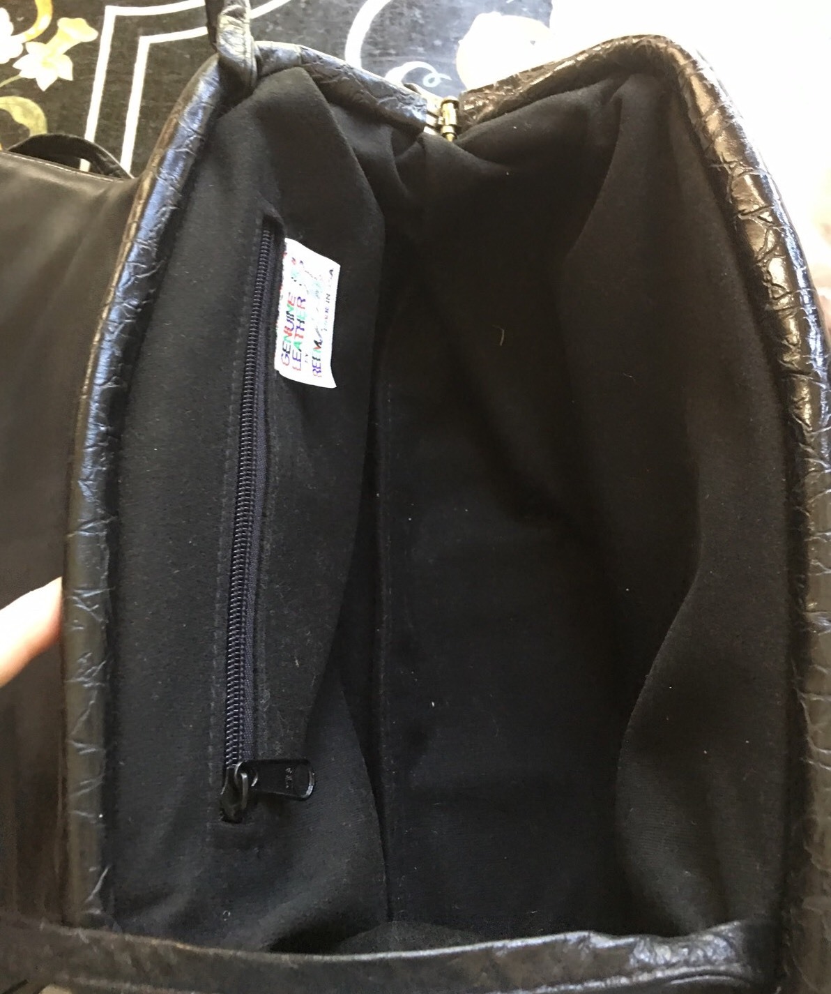 REEM Multi Color Patchwork Ostrich Leather Should… - image 9